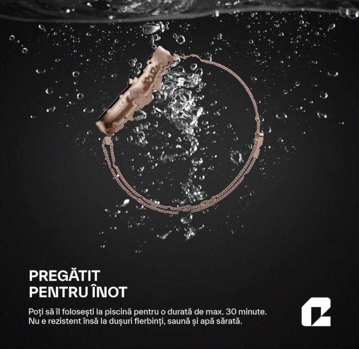 Ceas smartwatch Roz, Qualtec by Koppel, fitness, rezistent la apa