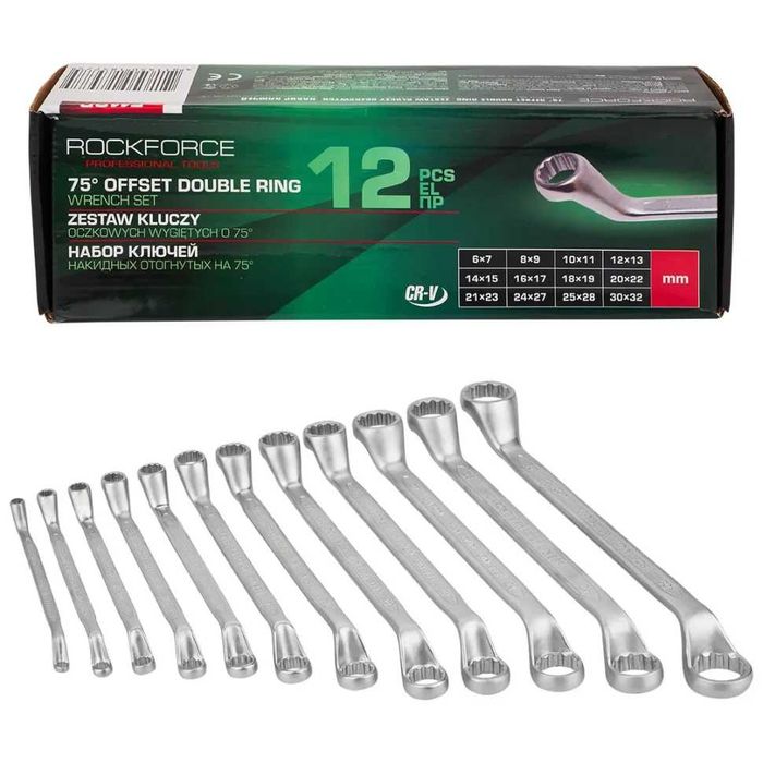 Ключове лули комплект 12 части 6–32 мм ROCKFORCE