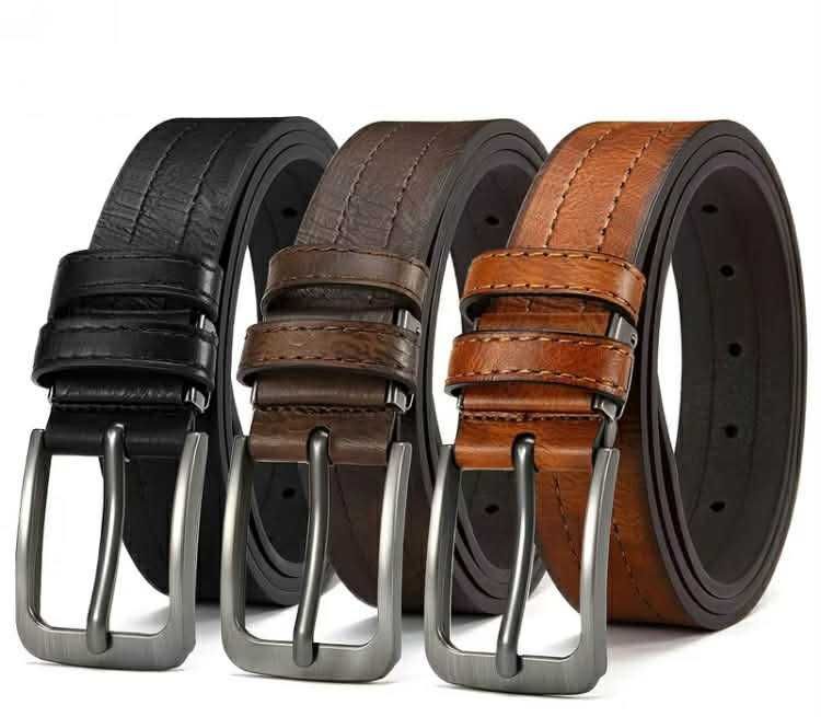 Сет от три броя мъжки кожени колани