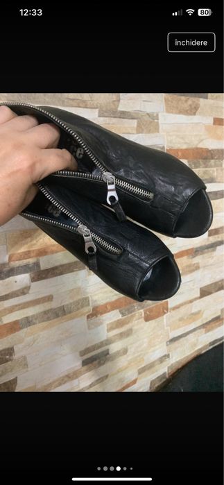 Pantofi piele stil sandale