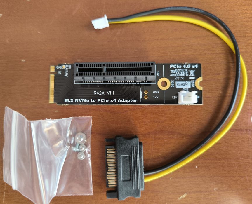 Райзер m.2 на PCIe 4.0 x4