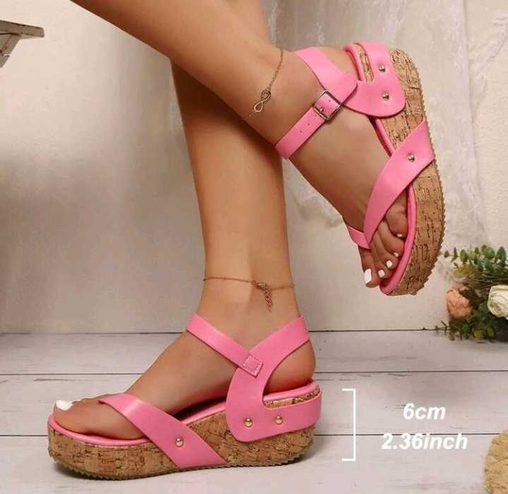 Дамски сандали в розово номер 38 дължина на стелката 24 см