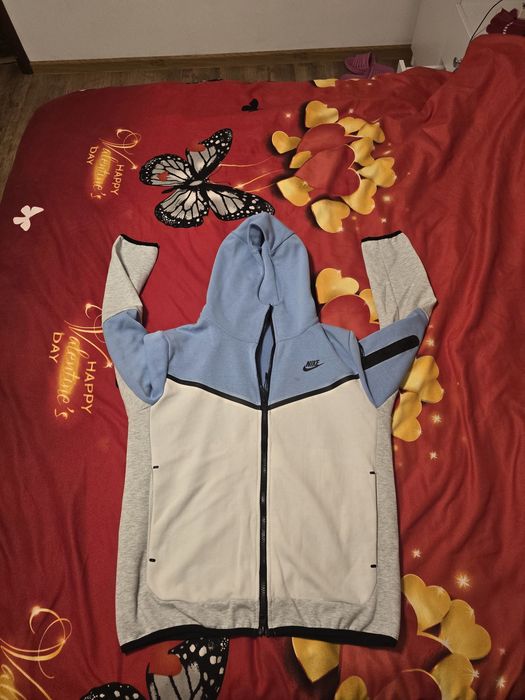 Hanorac tech fleece baby blue