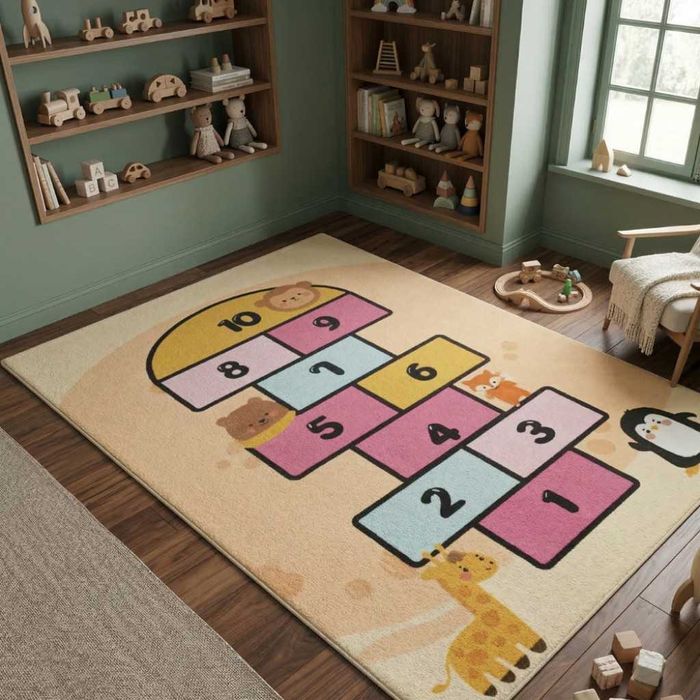 Детски килим за игра 120х160см -  противоплъзгащ и миещ се НОВИ