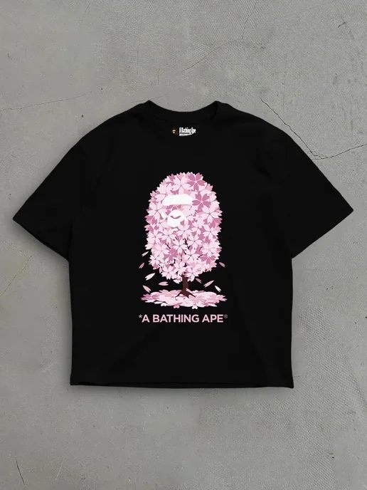 футболка bape с сакурой