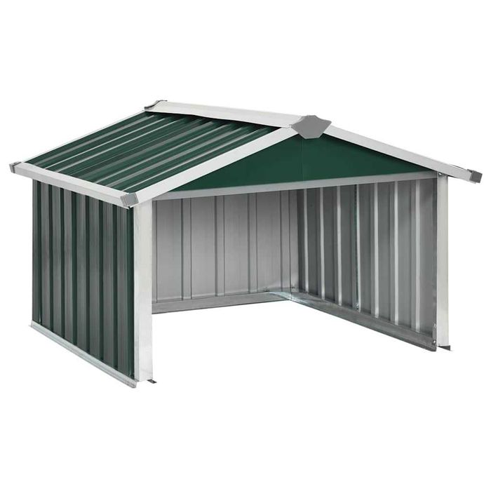 Copertină pentru robot de tuns iarba 92x97x63 cm, verde oțel VidaXL