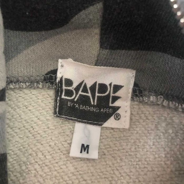 Hanorac Bape Grey Camo Shark Hoodie