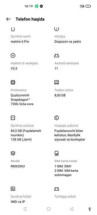 Realme 6 pro 8/128 gb