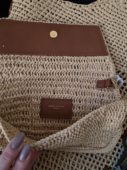 Saint Laurent Icare in Raffia