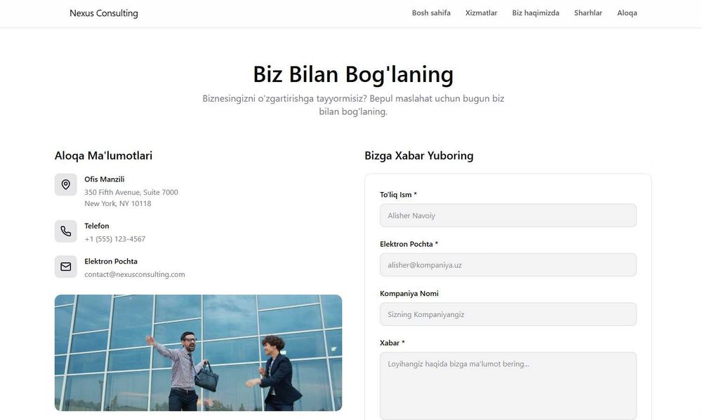 Weby.co biznesingizga websaytlar yasab beramiz