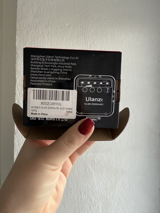 Lampă LED video Ulanzi VL49 – 2000mAh, CRI 95+