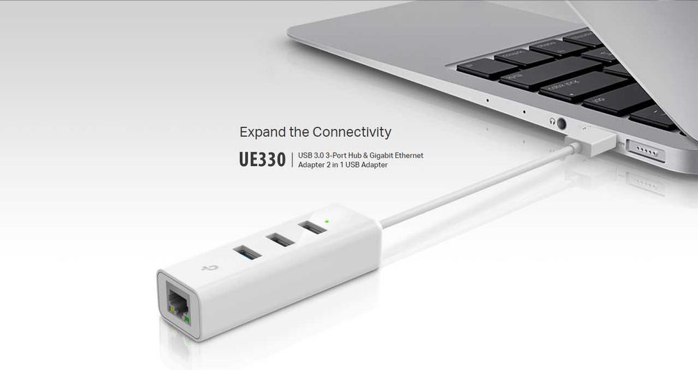 Адаптер HUB UE330C USB 3.0 — адаптер 2 в 1