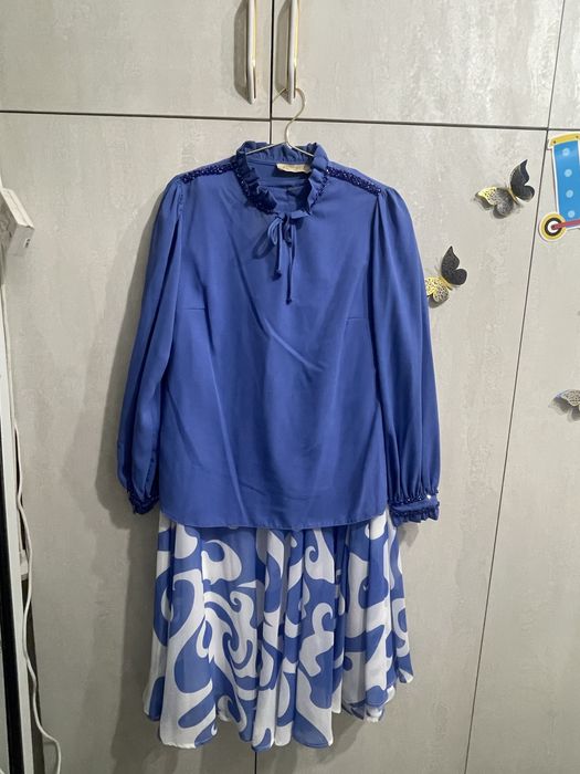 Кофта юбка синий