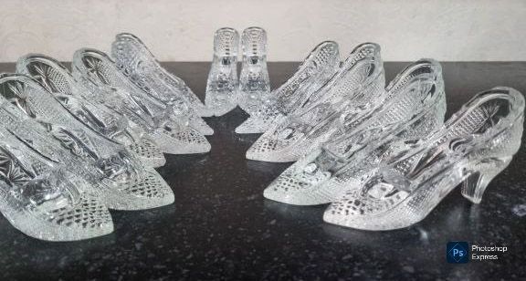 Туфельки для Золушки Статуэтки декоративные Хрустальный 5 пара