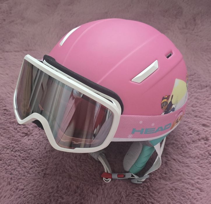 Casca de schi pentru copii HEAD Maja Set Paw + ochelari de protecție