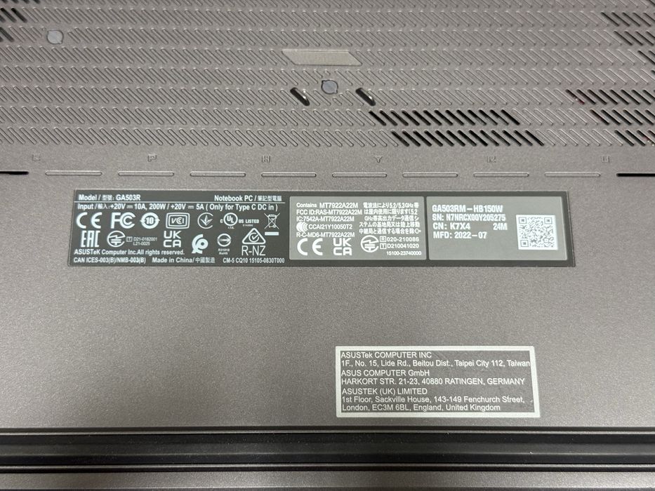 Лаптоп Asus ROG Zephyrus G15,GA503RM *Неразличин от ЧистоНов*