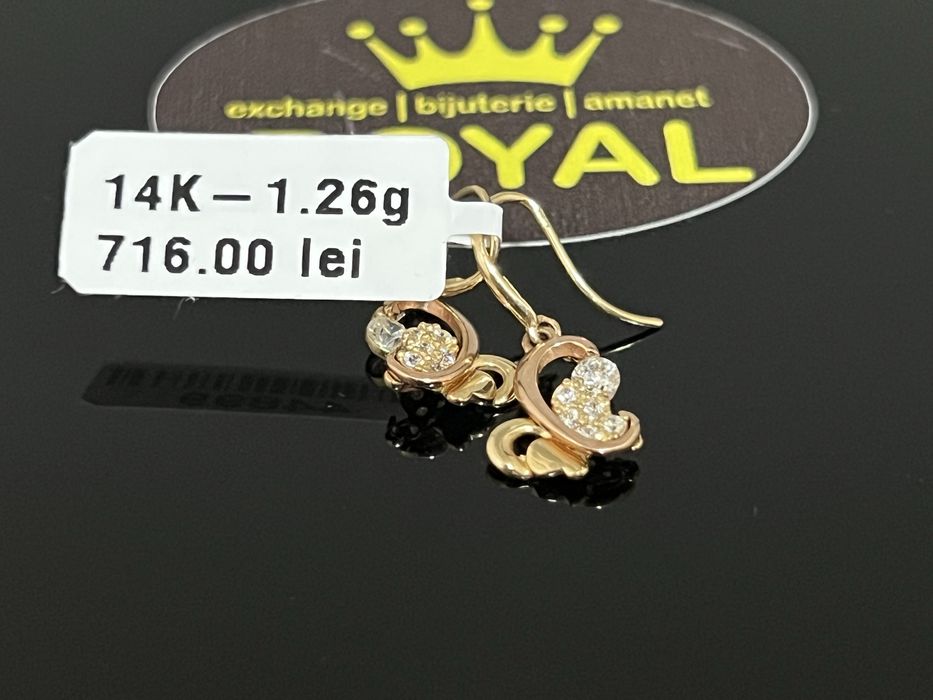 Bijuteria Royal CB : Cercei aur 14k 1,26 grame