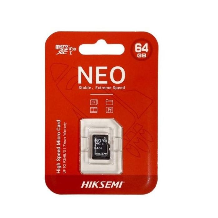 HIKSEMI NEO 64GB microSDXC UHS-I V30 Class 10 Карта Памет – До 92 MB/s