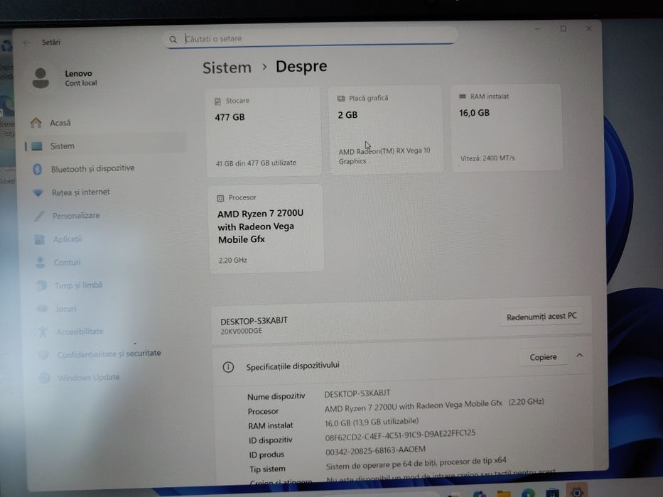 Lenovo Thinkpad E585/ Ryzen 7 / 16 GB RAM/ ssd 512 gb