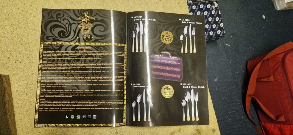 Set tacamuri Versace suflate aur editie limitata 72 pcs