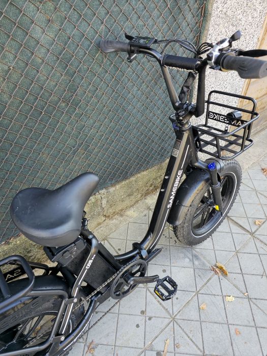 Електрически Сгъваем велосипед Fat bike с палец газ и подпомагане с педали. На 800км