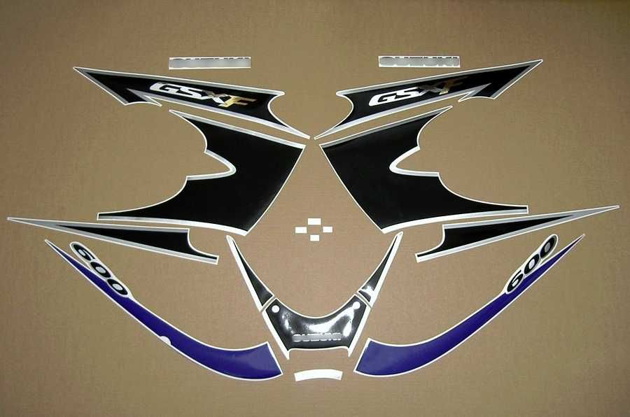 Стикери Сузуки 600 Катана 2000г.-2003г. лепенки Suzuki Katana gsxf