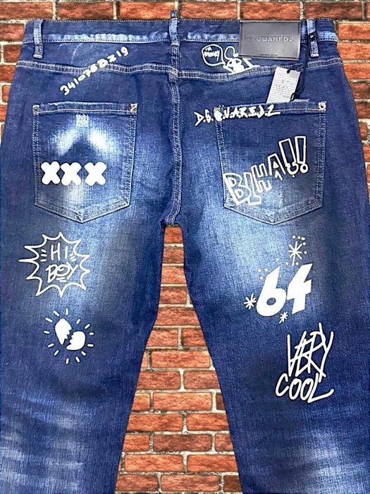 Dsquared2 Graffiti Skater Jeans marimea 50 (33-35)