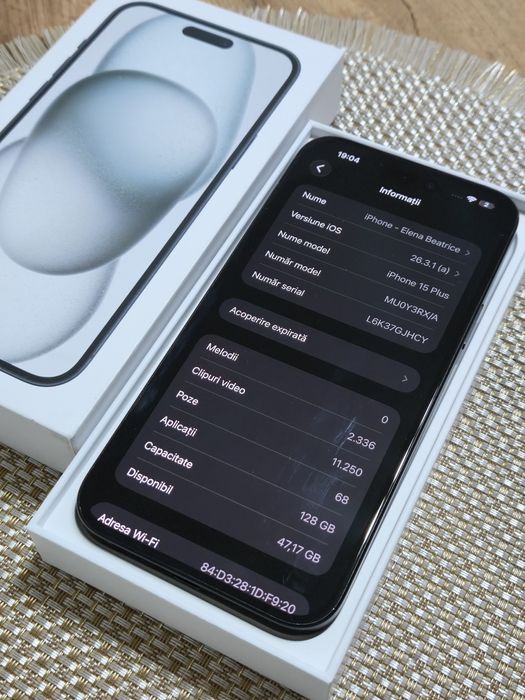 Iphone 15 Plus Black - 88% viata baterie