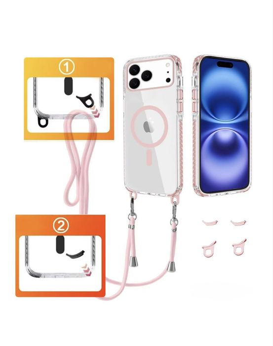 Iphone 17 17 PRO 17 PRO MAX Husa Magsafe Anti Drop cu Snur