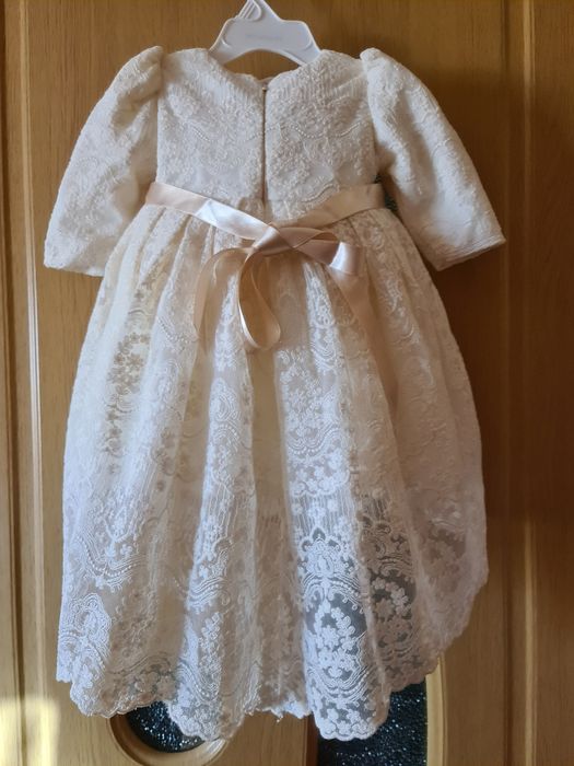 Rochie botez + turban pentru fetițe