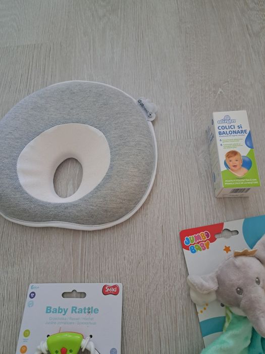 Perna impotriva plagiocefaliei Babymoov Alinan Colici, jucarie zornaitoare, paturica somn-dentitie