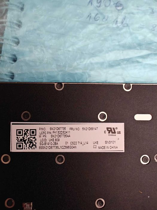 Нова Клавиатура Lenovo T14 | T15 | L14 | L15   FRU: 5N21D68147