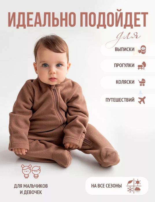 Продам флисовый комбинезон, 74 размер