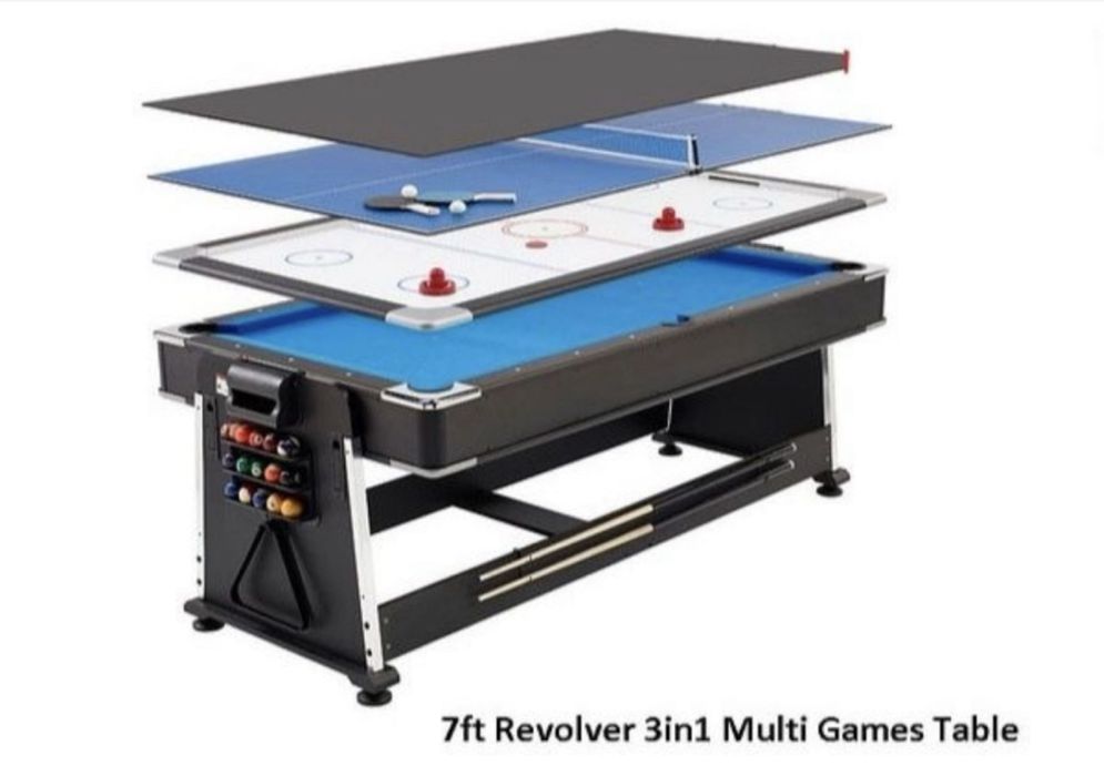 Игровой стол 4в1 бильярд аерохоккей стол теннис