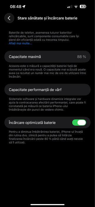 Iphone 14 pro max 88% santatea bateriei