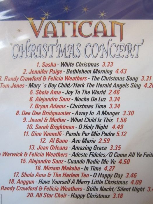 cadou rar Craciun Vatican Concert 2002 cd made UK de colectie sigilat