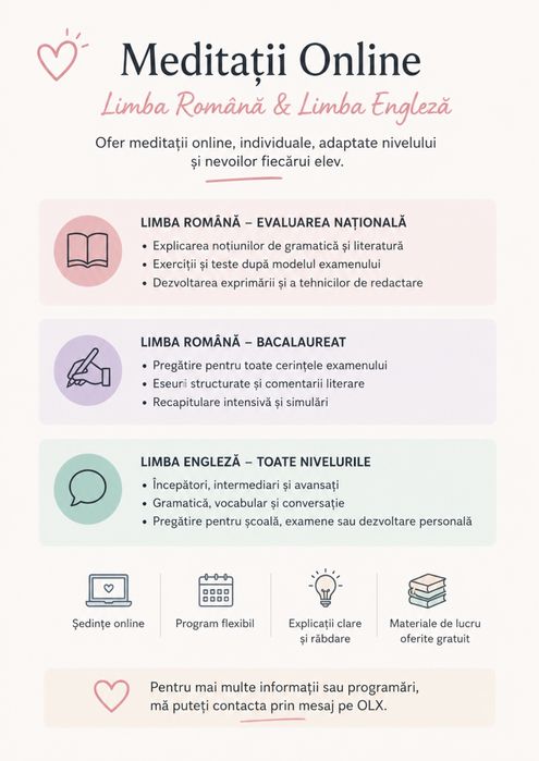 Meditații Online – Limba Română & Limba Engleză