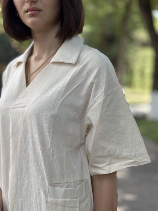 Optom va DonaЖенское легкое платье, хлоплк с карманами, женская одежда