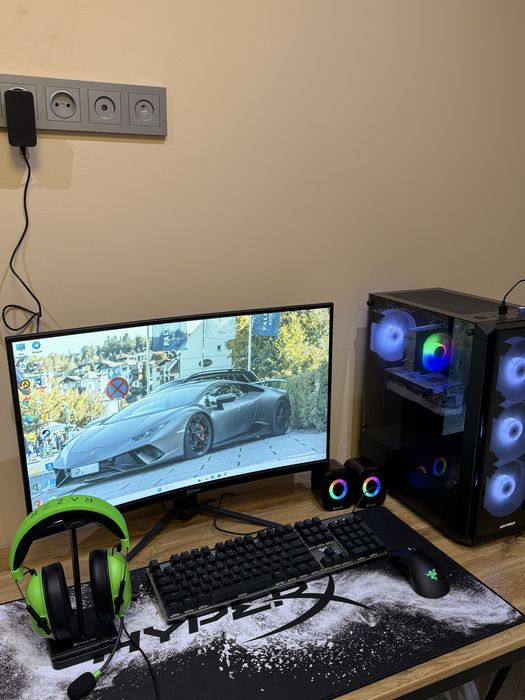 Игровой ПК Комплект: i3-12100 / 16GB / 27 Монитор + Razer