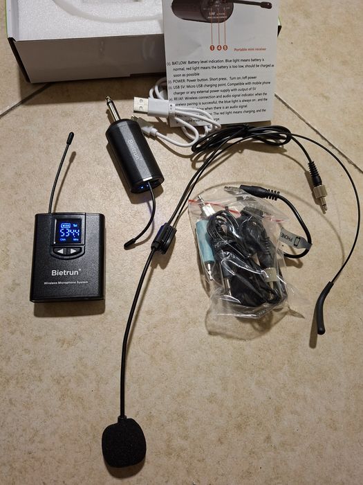 Безжичен микрофон - диадема  Bietrun WXM07