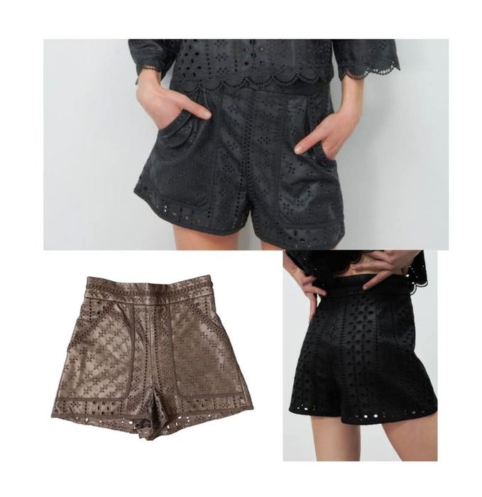Къси кожени панталони Zara, XS