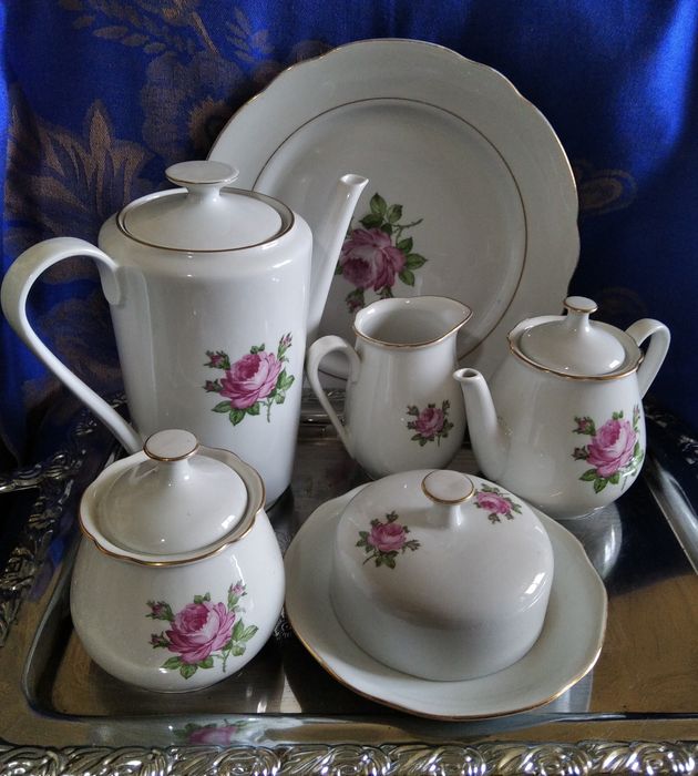 Чайный сервиз "Роза", фарфор Германии, KAHLA