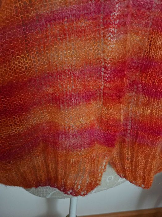 Cardigan oversize handmade din mohair