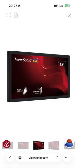 Monitor touchscreen LED VA ViewSonic 32” Full HD
