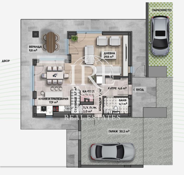 Къща в Варна, област-с.Близнаци площ 215 м2 цена 292400 евро с камина