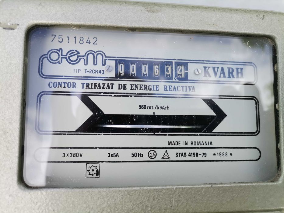 Contor trifazat produs in Romania, putin folosit