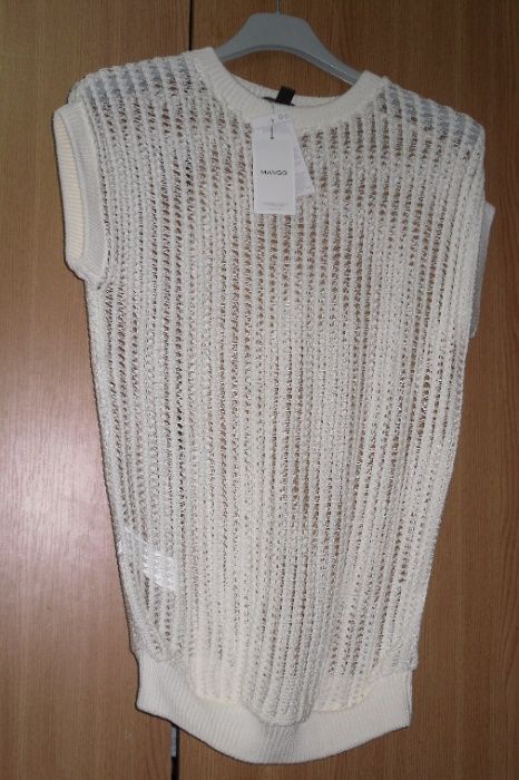 pulover vesta crosetat Mango S nou
