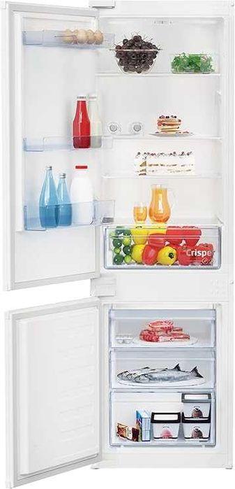 Нов хладилник с фризер за вграждане Beko 177 см