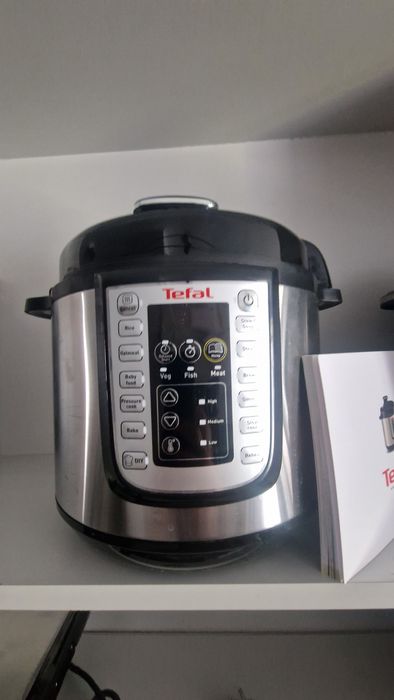 Oala sub presiune electrica TEFAL One Pot CY505E30, 5.8l, 1200W, 25 programe, argintiu-negr