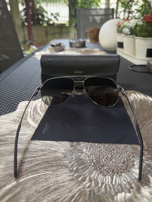 Очила Cartier Santos 59/16 с калъф и кърпичка